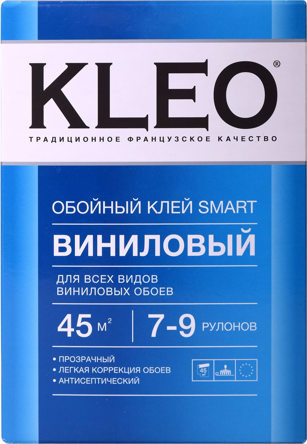 Клей обойный KLEO SMART виниловый 7-9 рулонов — цена в Калуге, купить в  интернет-магазине, характеристики и отзывы, фото